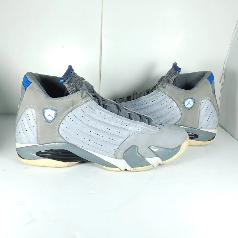 Nike Air Jordan 14 Retro Men's US13 Wolf Gray Suede Leather Athletic Sneakers